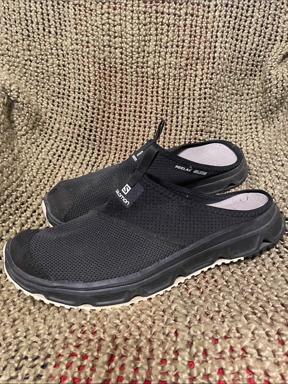 Salomon Men's Black Slip-On Mesh Mule Sandals